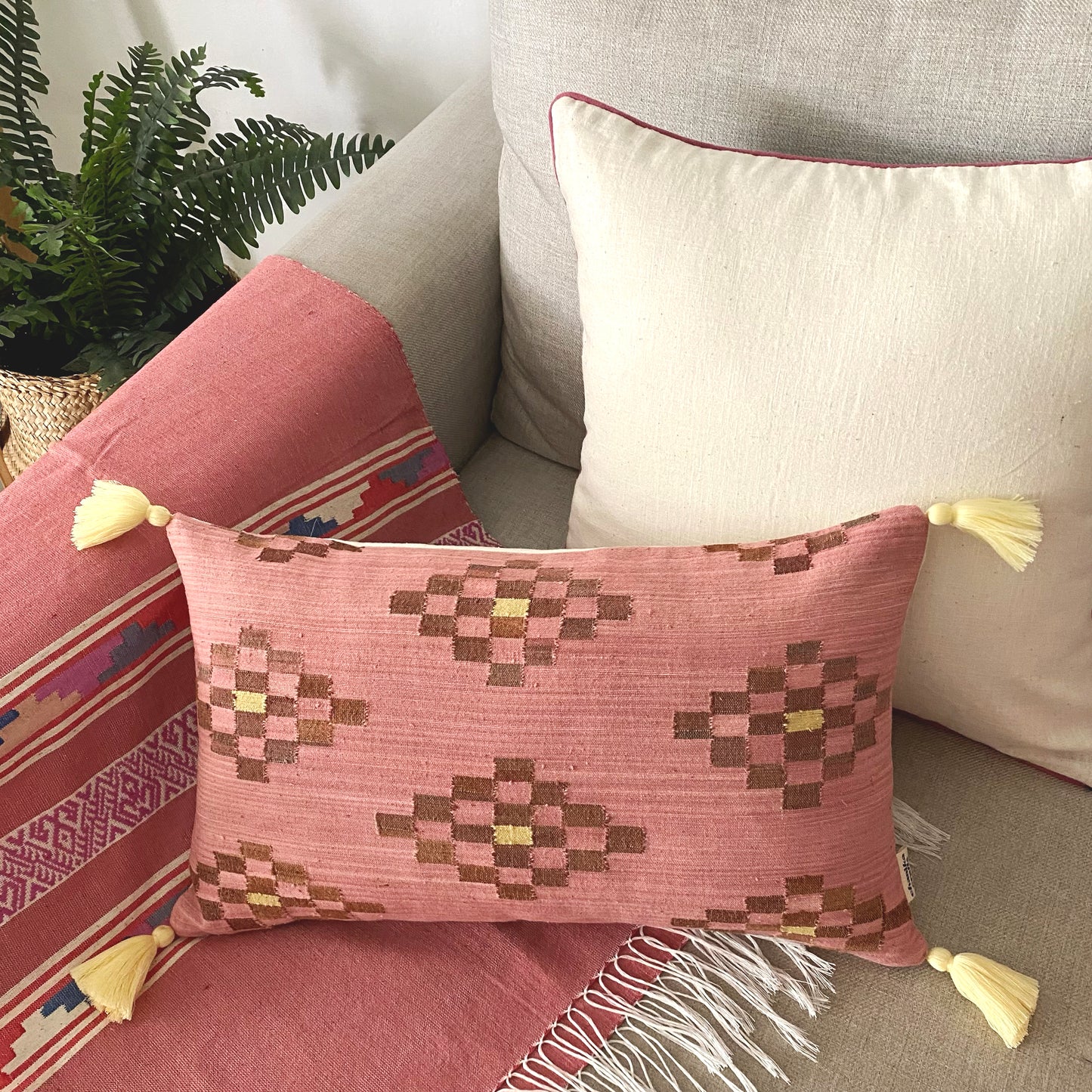 Tai Lue - Pink Pillow Case