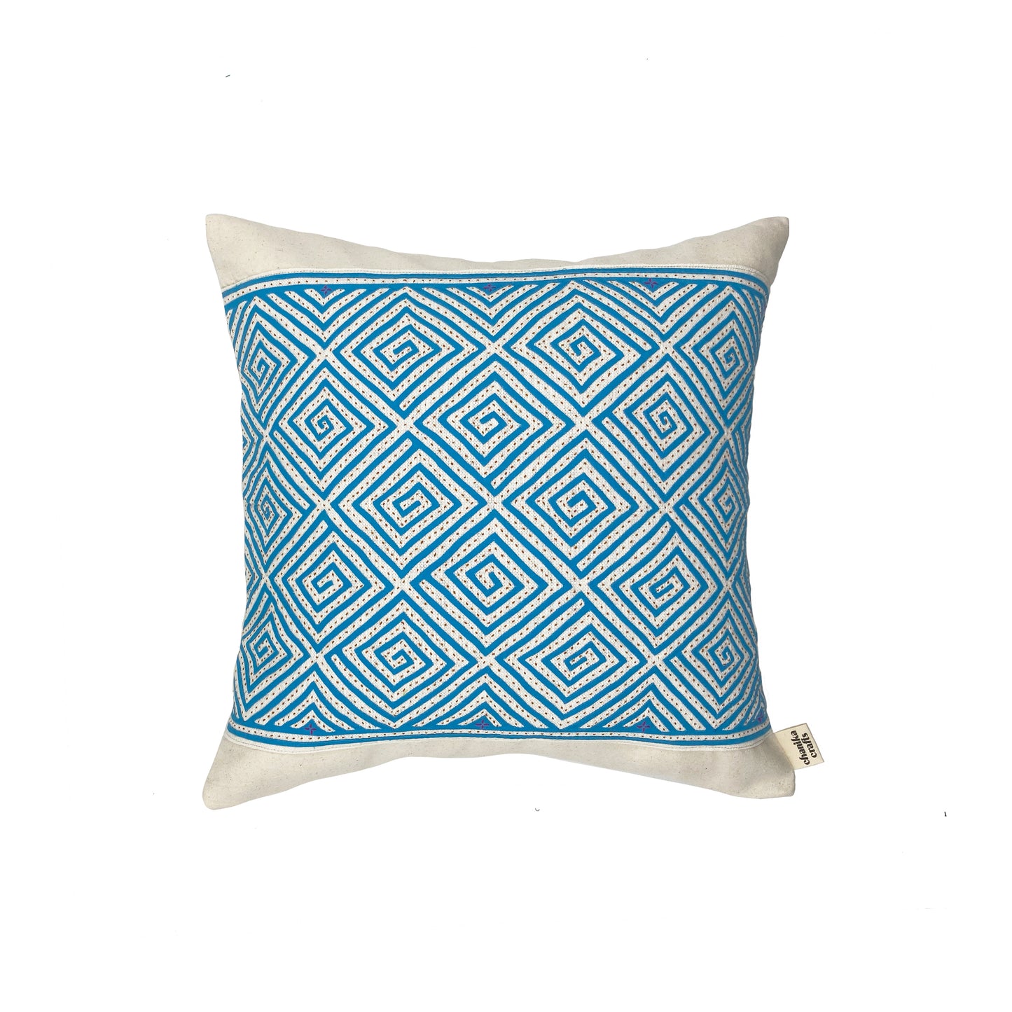 Hmong Embroideries Blue 40x40